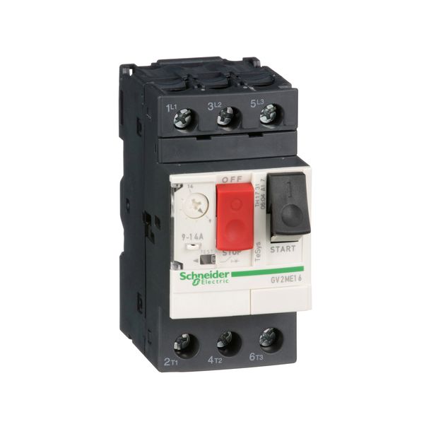 Motor circuit breaker, TeSys Deca, 3P, 9-14 A, thermal magnetic, screw clamp terminals image 1