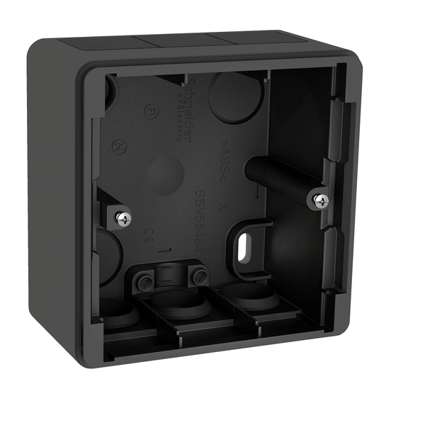 Exxact surface mounted box 1-gang high IP44 anthracite image 4