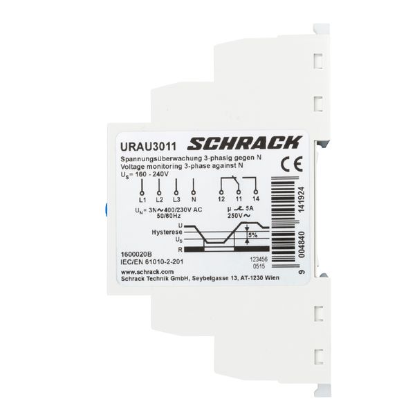 Voltage monitoring relay AMPARO 3-p, adjustable 160-240V,1CO image 4