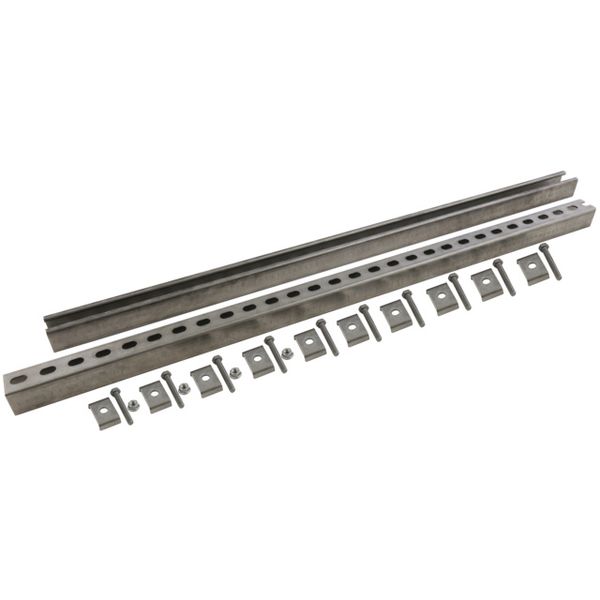 C-rails L 1500mm StSt (V4A) including retaining clips, screws and nuts image 1