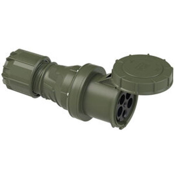 CEE-connector 125A 5p 6h IP67 bronze-green TWIST image 1