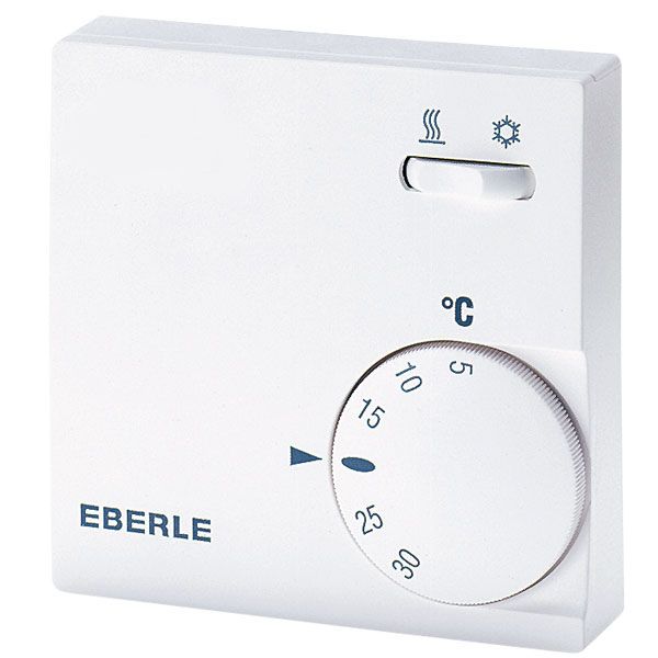 Room controller, 5-30C, AC 230V, 1CO, 10/5 A, heating/cooling switch image 1