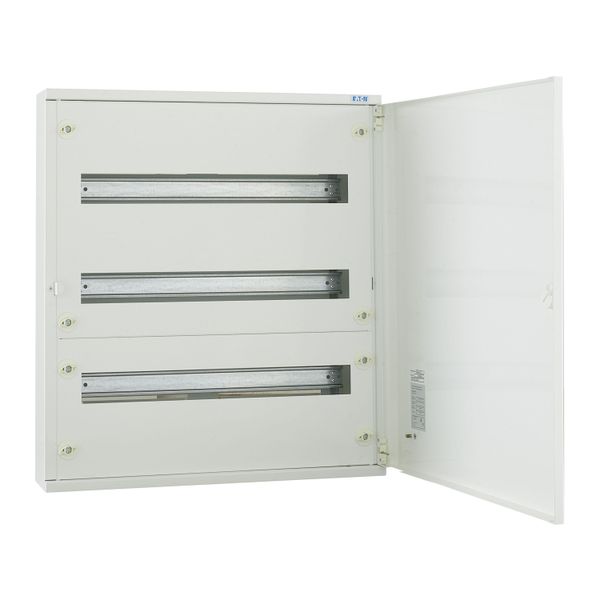 Complete surface-mounted flat distribution board, white, 24 SU per row, 3 rows, type C image 10