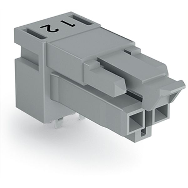 Socket for PCBs angled 2-pole gray image 3