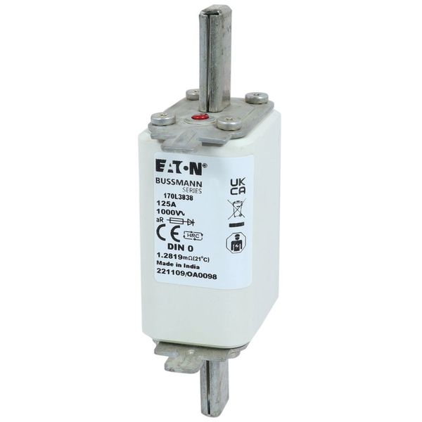 Fuse-link, high speed, 50 A, AC 2000 V, compact size 1, 43 x 43 x 129 mm, aR, IEC, single indicator image 9