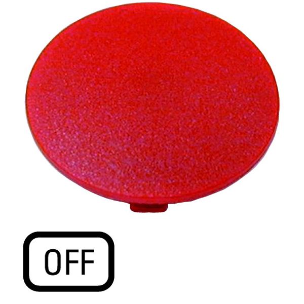 Button plate, mushroom red, OFF image 1