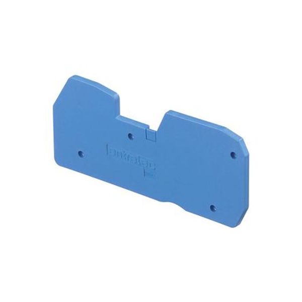 FED12,NT,L, END SECTIONS, BLUE, 2.5MM SPACING, 2.5X80.7X36.6MM, DIN RIL MOUNT image 1