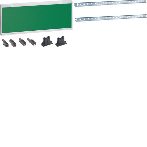Assembly unit, universN,300x750mm,for DIN rail terminals  , green image 1