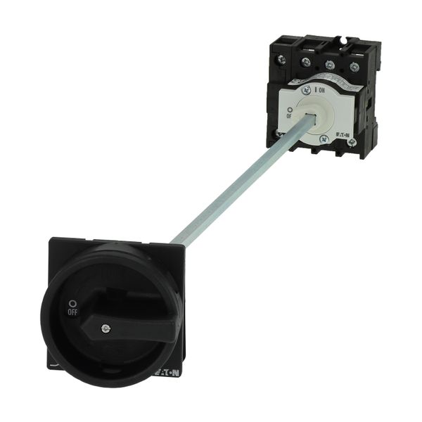 Main switch, P1, 40 A, rear mounting, 3 pole, 1 N/O, 1 N/C, STOP function, With black rotary handle and locking ring, Lockable in the 0 (Off) position image 6