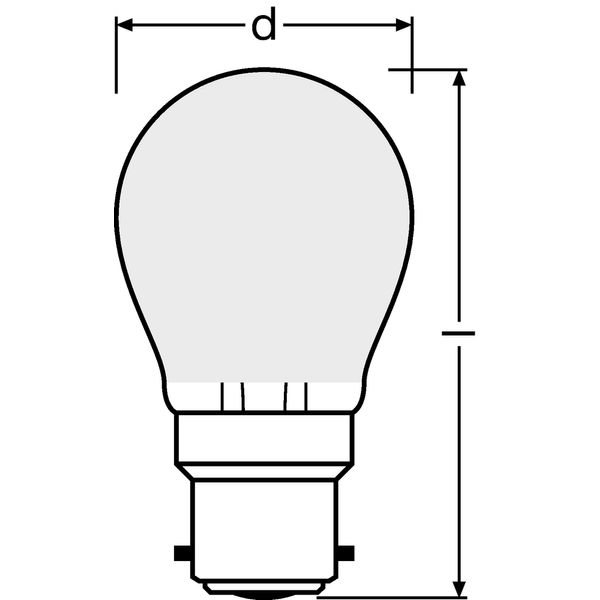 LED Retrofit CLASSIC P 2.5 W/2700 K GLFR B22d image 3