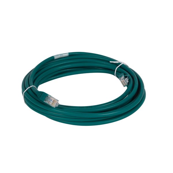 Patch cord RJ45 category 6A U/UTP unscreened LSZH green 5 meters image 2