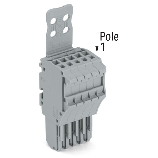 1-conductor female connector Push-in CAGE CLAMP® 1.5 mm² gray image 2