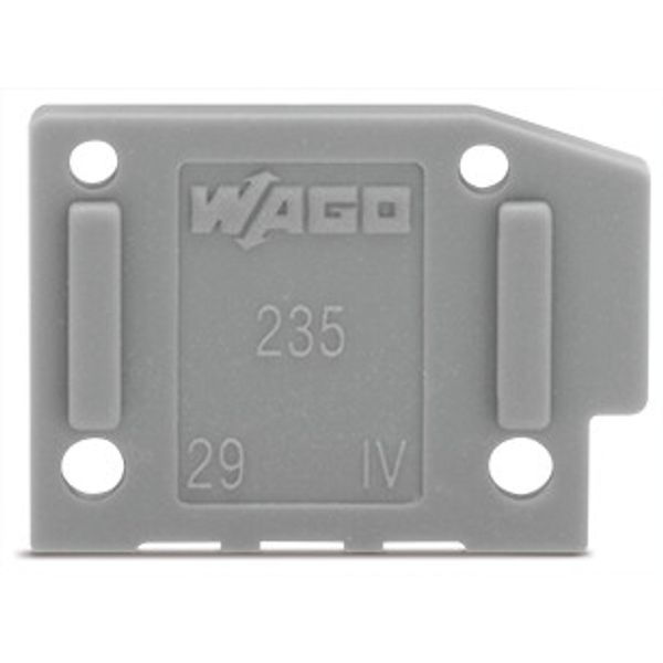 End plate snap-fit type 1 mm thick light gray image 2