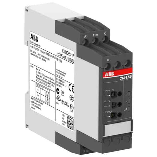 CM-ESS.1S Voltage monitoring relay 1c/o, B-C=3-600VRMS, 220-240VAC image 2