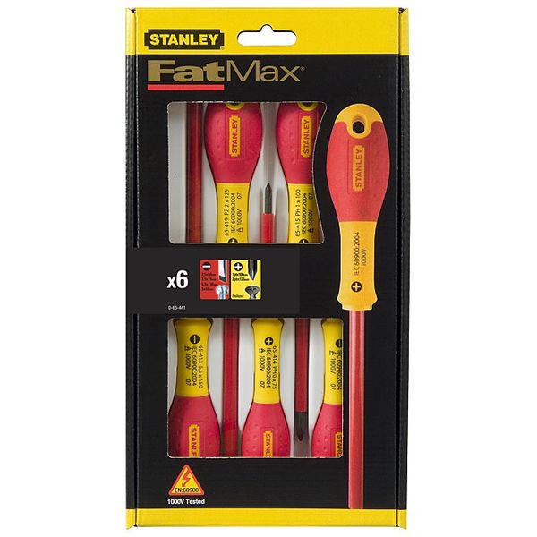 Fatmax Insulated Screwdriver Set 6pcs 0-65-441 Stanley image 1