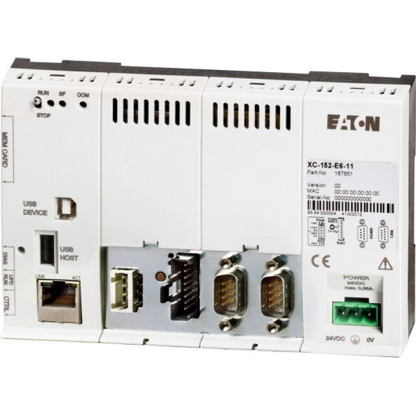 Compact PLC, 24 V DC, ethernet, RS232, RS485, CAN, SWDT image 1