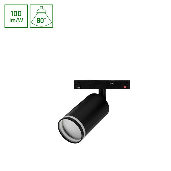 SYSTEM SHIFT BASIC - SPOT S RING LUMINAIRE  DIRECTIONAL 55X100X160MM 6W 3000K BLACK image 1