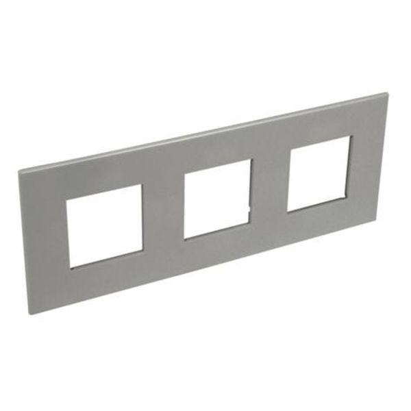 French and German standard plate square version 3x2 modules - magnesium image 1