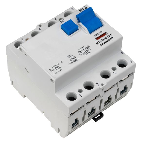 Residual current circuit breaker 25A, 4-p, 300mA, type A,6kA image 6