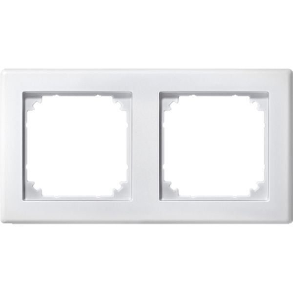 M-SMART frame, 2-gang, polar white image 2