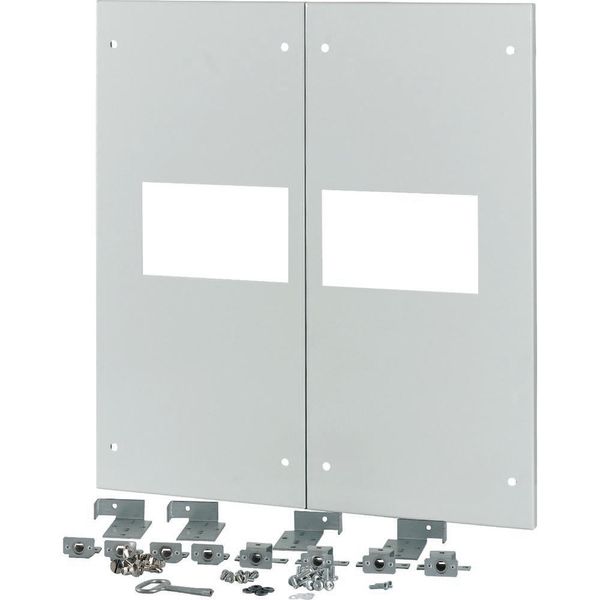 Front plate, 2xNZM4, 3p, fixed with mechanical interlock, W=800mm, grey image 5