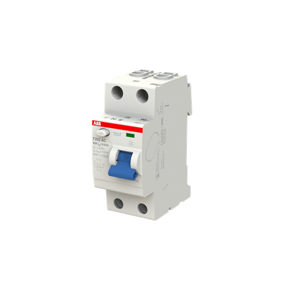 F202 AC-40/0.03 Residual Current Circuit Breaker 2P AC type 30 mA image 2