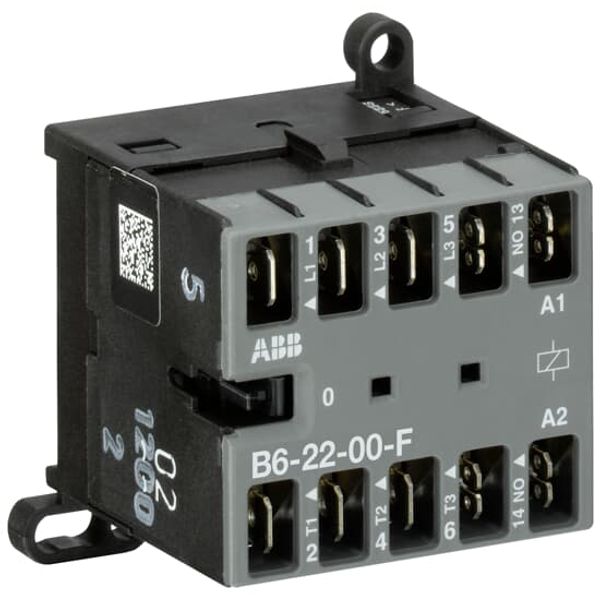 B6-22-00-F-80 Mini Contactor 220 ... 240 V AC - 2 NO - 2 NC - Flat-Pin Connections image 2