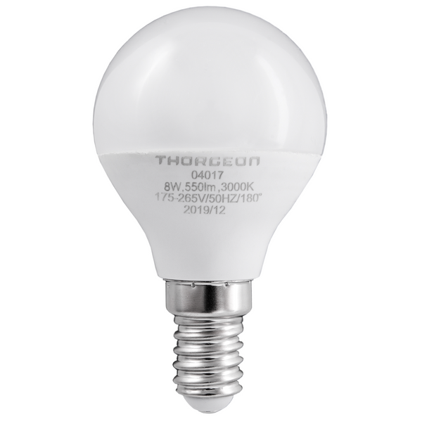LED Light bulb 8W E14 P45 3000K 550lm THORGEON image 1