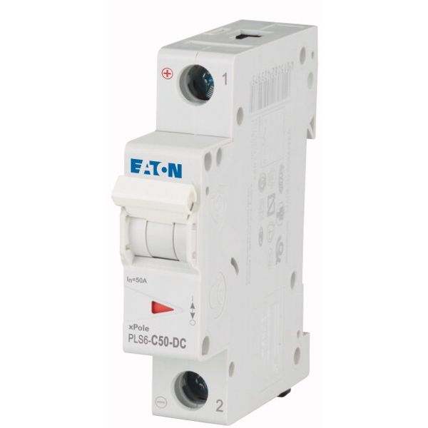 Miniature circuit breaker (MCB), 50 A, 1p, characteristic: C, DC image 3