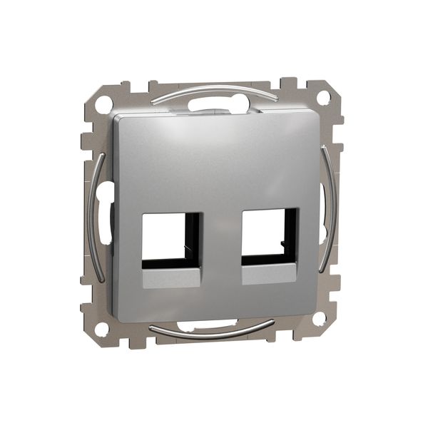 Sedna Design & Elements, dbl plate AMP MOL KEL cat5e 6 UTP, aluminium image 4