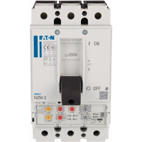 NZM2 PXR20 circuit breaker, 250A, 3p, Screw terminal, earth-fault protection image 1