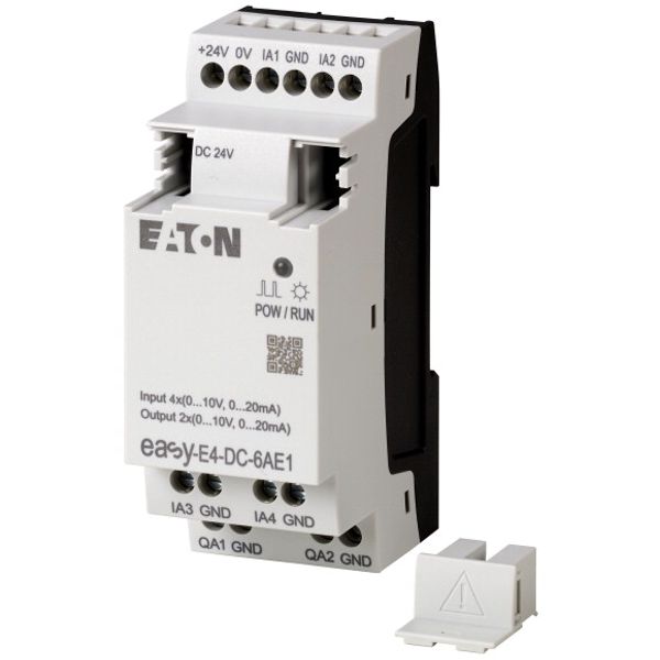 I/O expansion, For use with easyE4, 24 V DC, Inputs expansion (number) analog: 4, screw terminal image 3