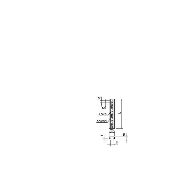 CL2510P2000FS Profile rail perforated, slot 11mm 2000x25x10 image 2