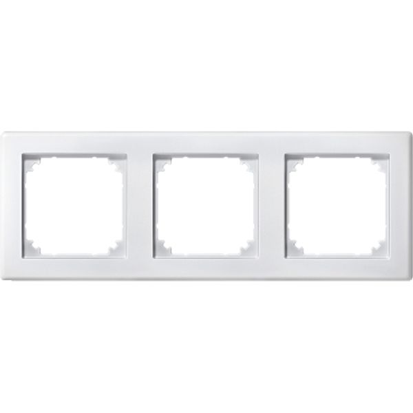 M-SMART frame, 3-gang, polar white image 2