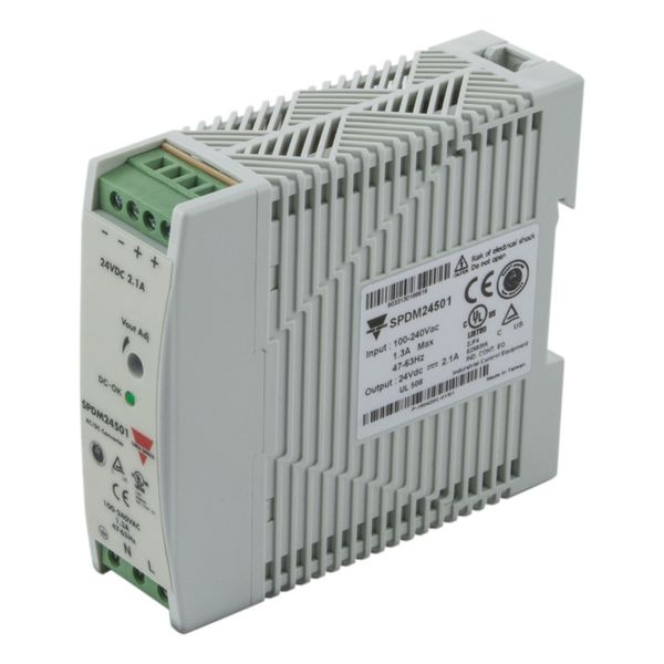 POWER SUPPLY 50W 24VDC DIN RAIL MOUNTING SCREW image 3