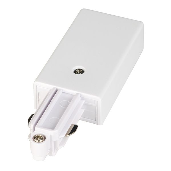 Feed-in for 1-ph-hv track, protection conductor left, white image 1
