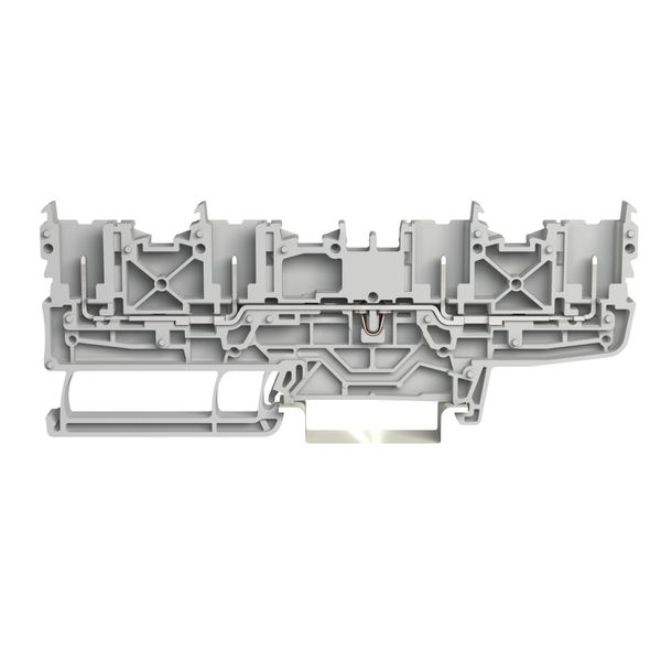 2022-1801 4-pin carrier terminal block; for DIN-rail 35 x 15 and 35 x 7.5; gray image 1