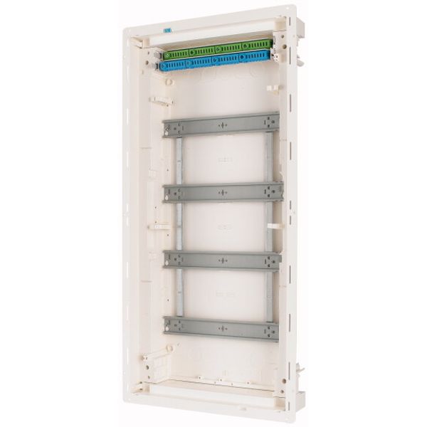 Compact distribution board-flush mounting, 4-rows, super-slim sheet steel door image 2