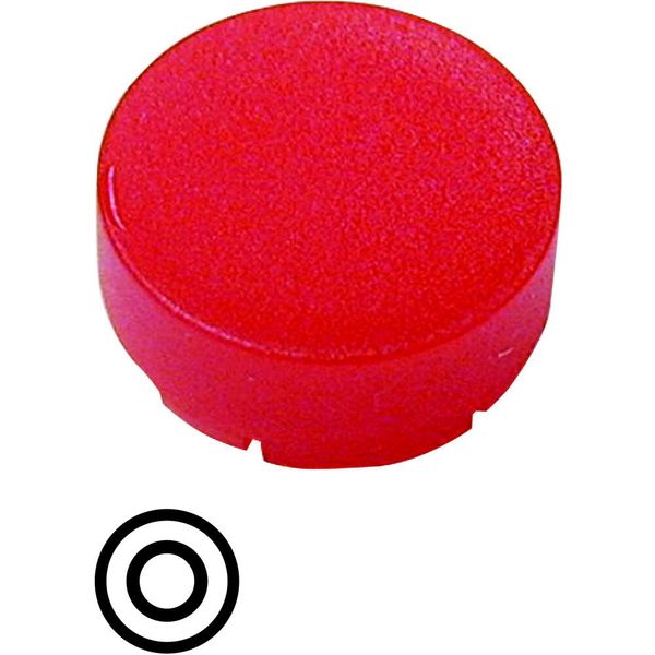 Button lens, raised red image 5