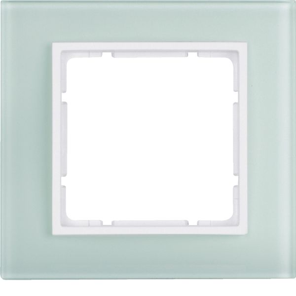 Glass frame 1gang, B.7, p. white/p. white matt image 1