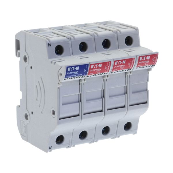 Fuse-holder, LV, 30 A, AC 600 V, 10 x 38 mm, 3P+N, UL, IEC, DIN rail mount image 51