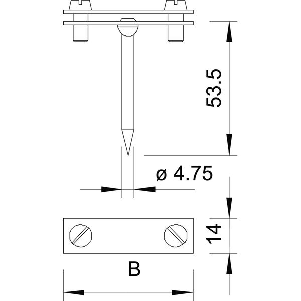 708 30 SP Spacer with tip for ground conductor 30mm image 2