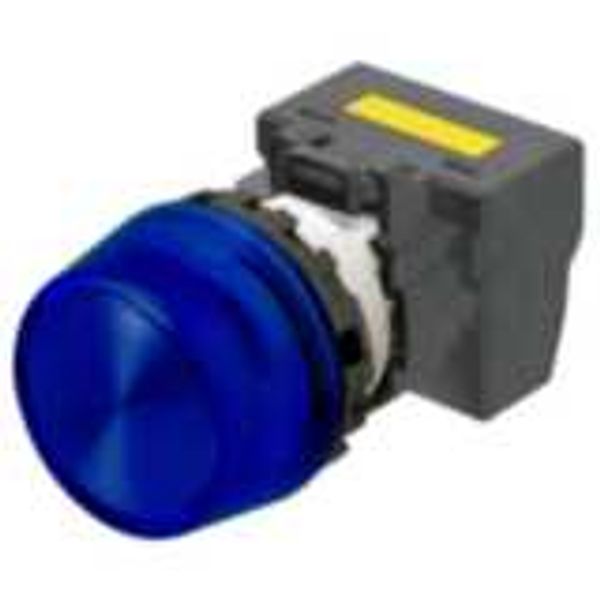 M22N Indicator, Plastic projected, Blue, Blue, 220/230/240 VAC, push-i image 1