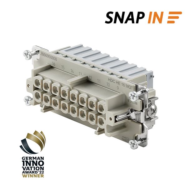 Contact insert (industry plug-in connectors), Female, 500 V, 16 A, Num image 1