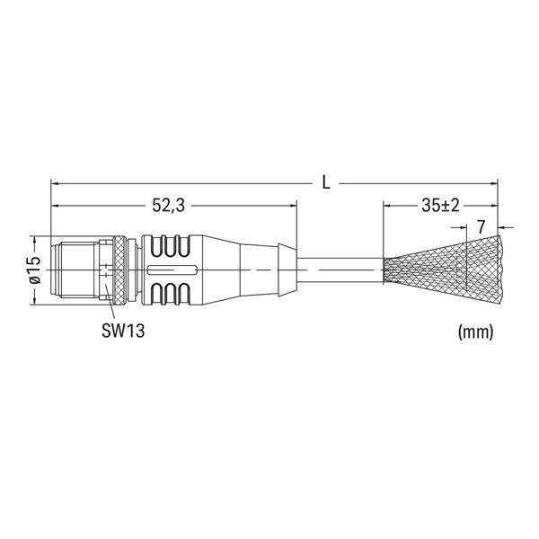 Sensor/Actuator cable M12A plug straight 8-pole image 3
