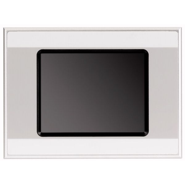 Single touch display, 5,7-inch display, 24 VDC, IR, 640 x 480 pixels, 2x Ethernet, 1x RS232, 1x RS485, 1x CAN, PLC function can be fitted by user image 2