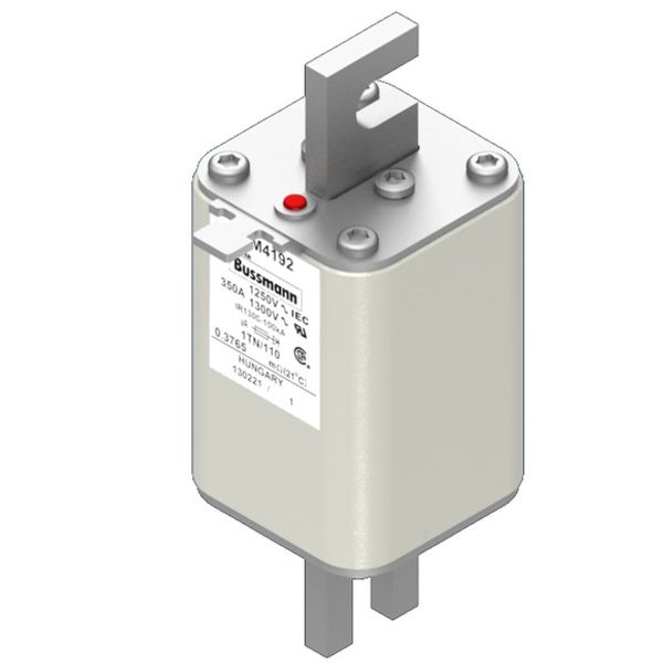 Fuse-link, high speed, 350 A, AC 1250 V, size 1, 53 x 66 x 138 mm, aR, DIN, IEC, type T indicator image 2