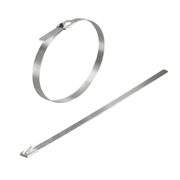 Cable tie, 7.9 mm, Stainless steel 1.4404 (316L), 1112 N, silver image 2