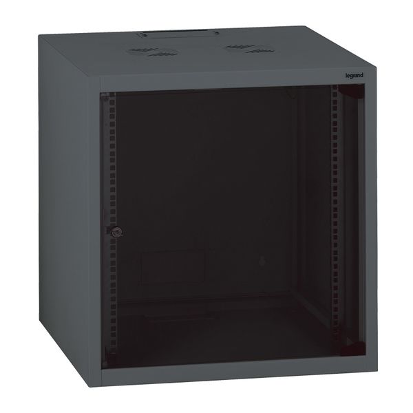 Wallmount fix cabinet Linkeo 19 inches 9U 600mm width 600mm depth image 1