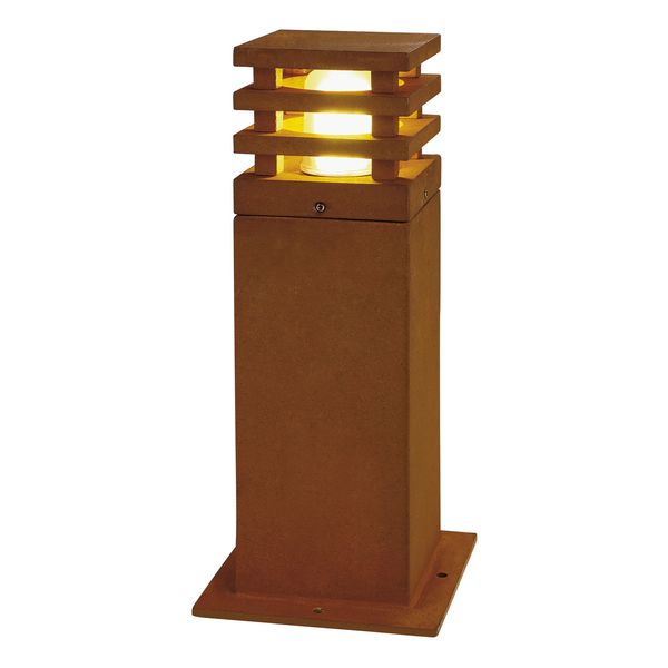 RUSTY SQUARE 40 outdoor lamp, E27 max.11W, IP55, rusted iron image 2